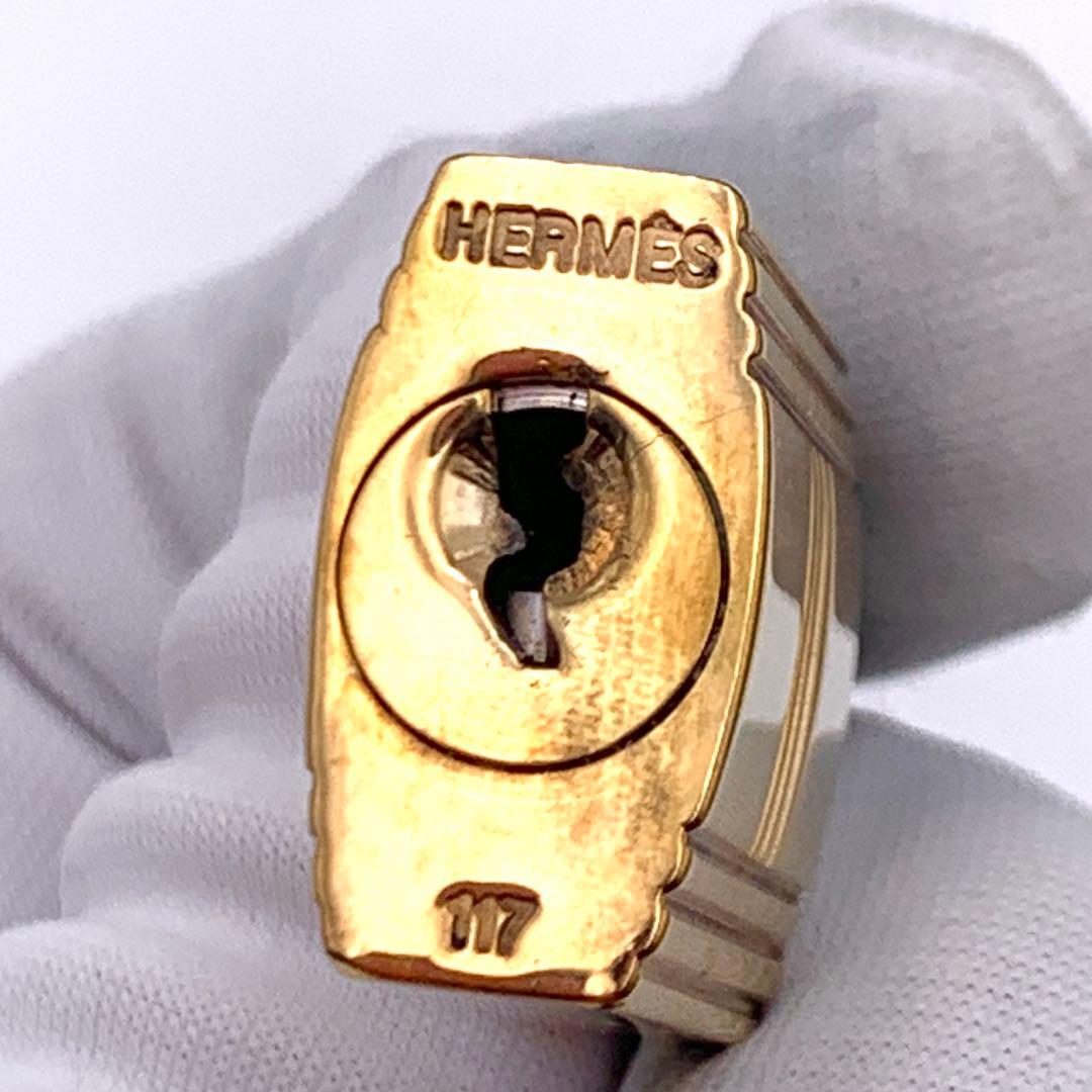 ▽HERMES エルメス カデナ　24Kメッキ　No.117　117番　鍵付き