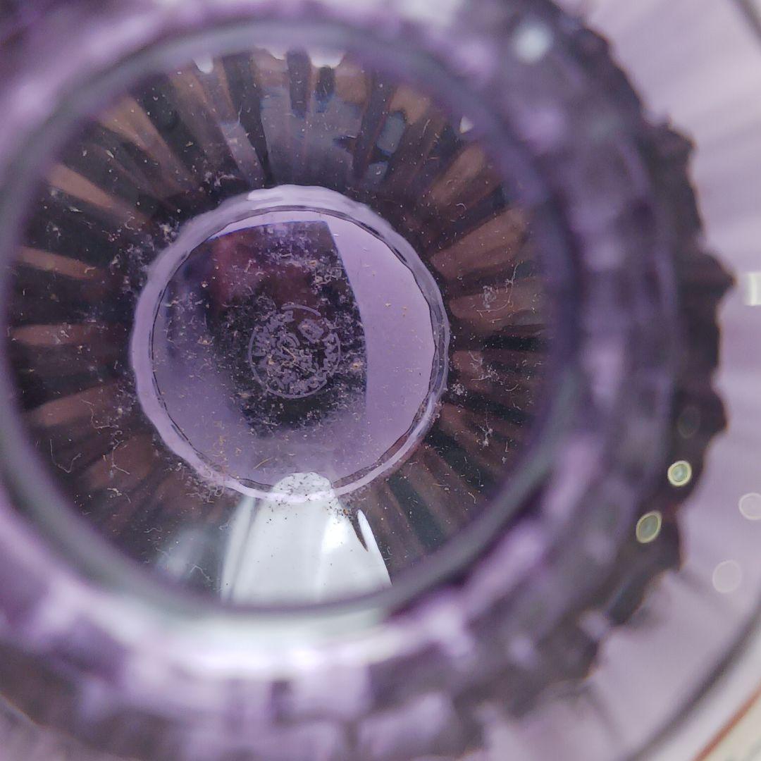 Y2119-4 バカラ アクアレーユ 一輪挿し 花瓶 パープル