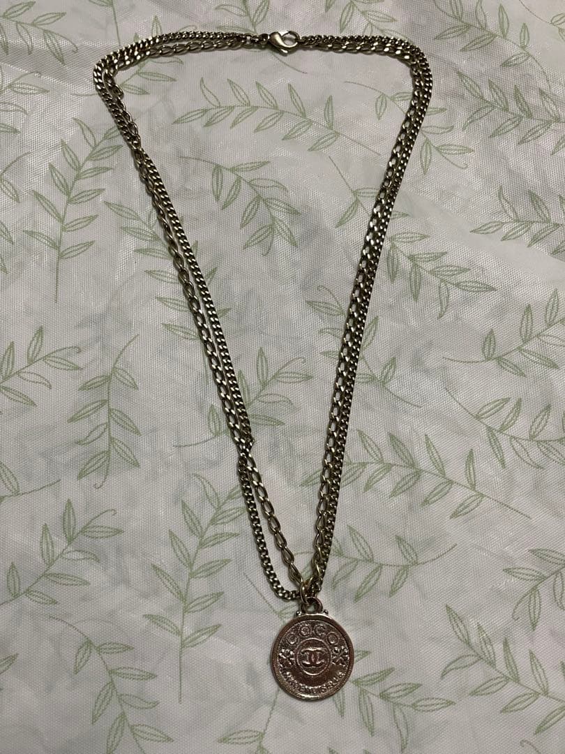 シャネル ネックレス 2連チェーン ココマーク  マドモアゼル