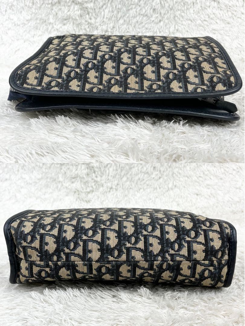 【極美品】クリスチャンディオール トロッター クラッチバッグ ネイビー