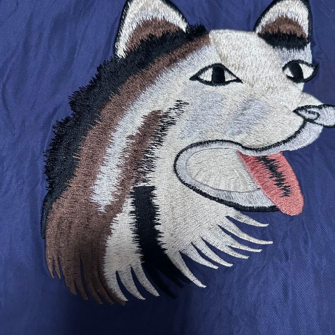 希少ビームス別注×東洋ALASKA スカジャン 紺×黒