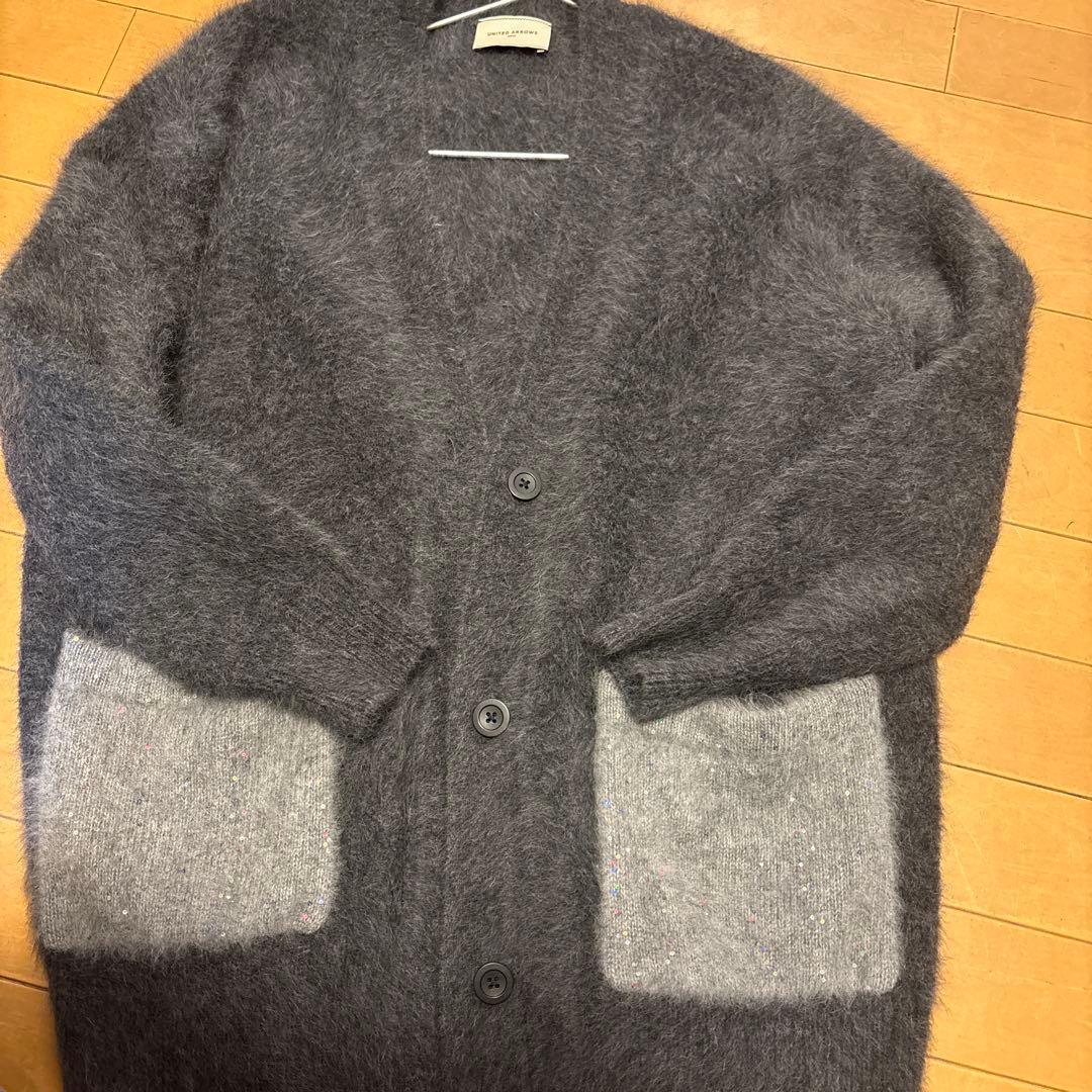 美品2025年購入　UNITED ARROWS グレー カーディガン　フォックス