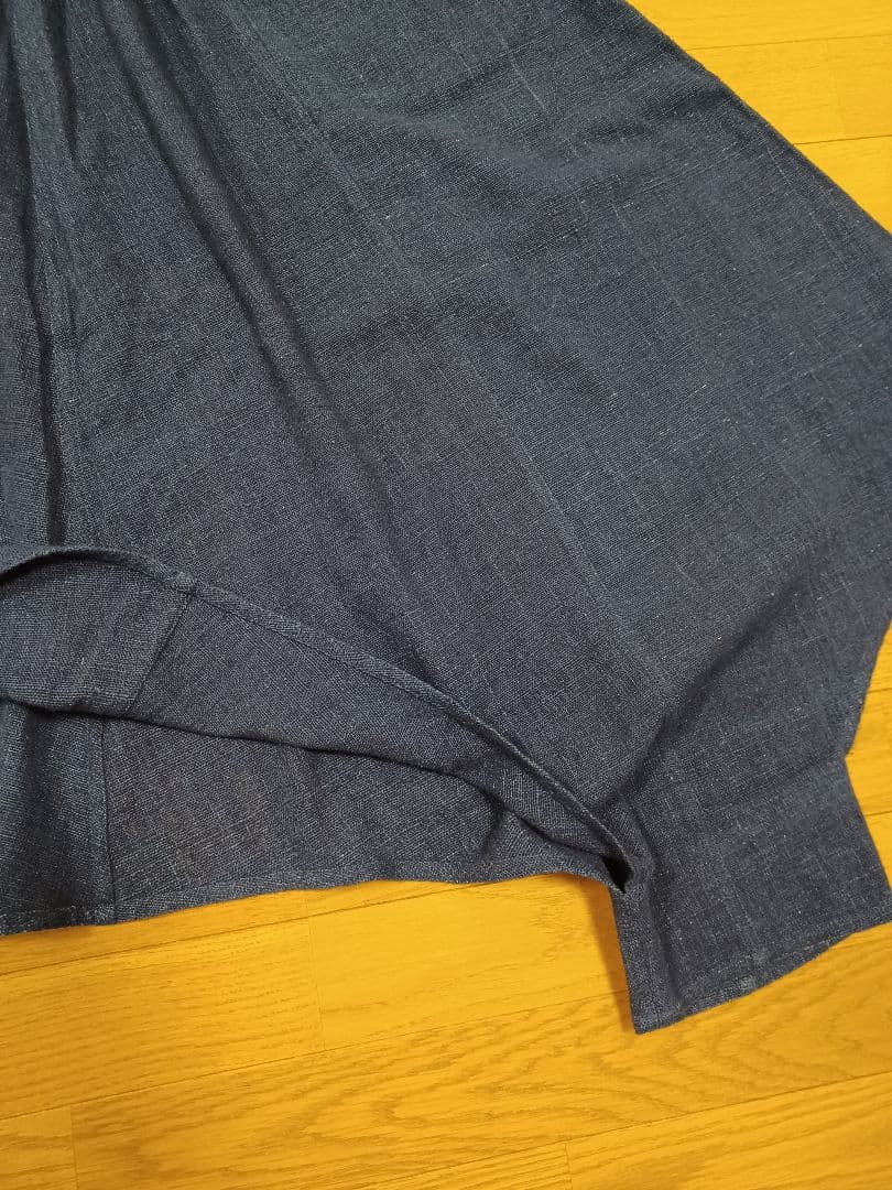 うさとの服　モモンガパンツ　藍染め　手織り