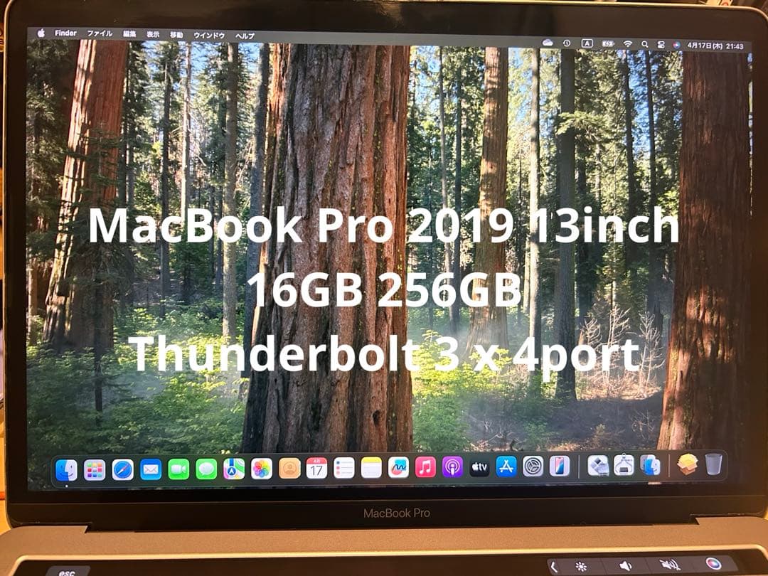 MacBook Pro 13インチ 2019 16GB/256GB