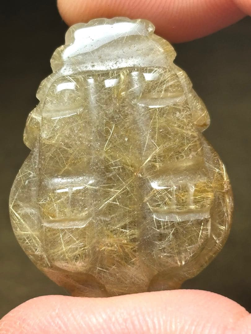 【新入荷】タイチンルチル（シャンパンカラー）貔貅　置物　（新品未使用）金運最強