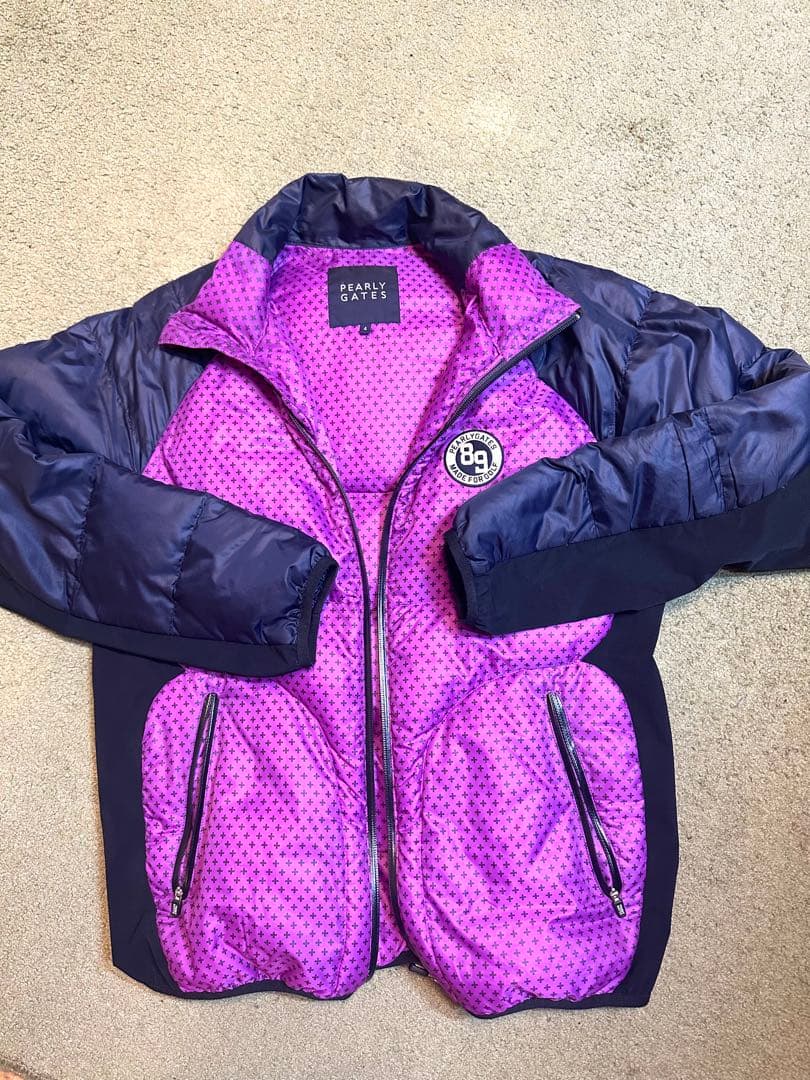 PEARLY GATES ダウンジャケット パープル/ネイビー