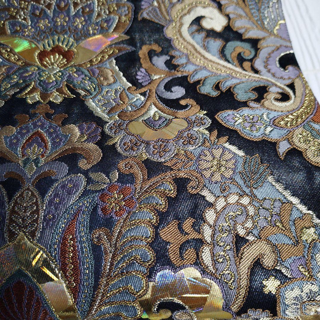 新春価格 伝統工芸士 堀省平 袋帯 豪華 金彩 袋帯 絹 未仕立て品