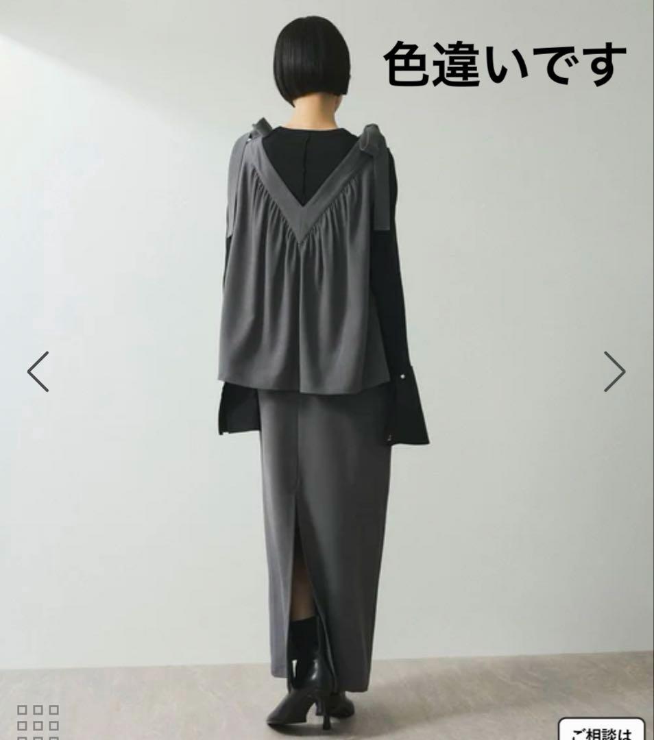 新品　ADAM ET ROPÉ FEMME ショルダーリボンワンピース