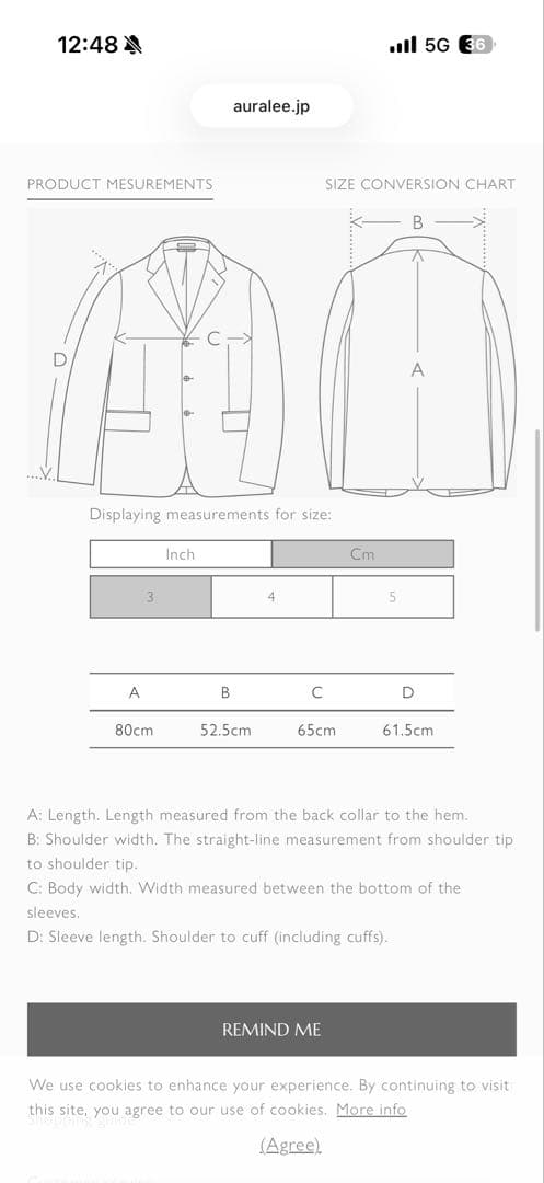 サイズ3 25aw auralee DUCK BLOUSON