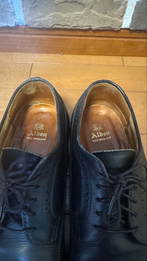 オールデン×アナトミカ ロングウイング 純正シューツリー付 サイズ10 ブラック