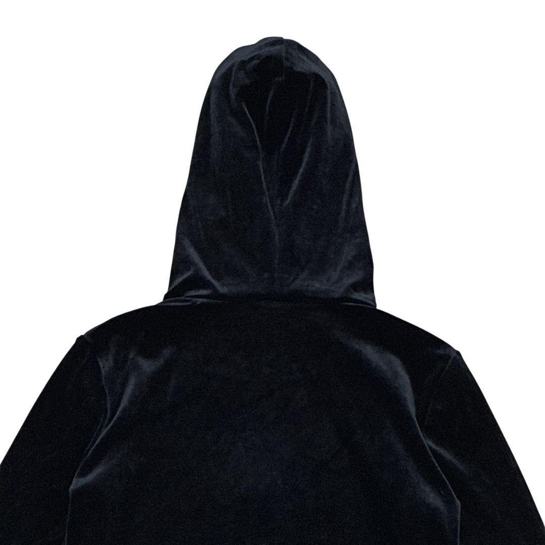 極美品✨FOXEY NEW YORK ベロア パーカー ロゴプレート 黒 38