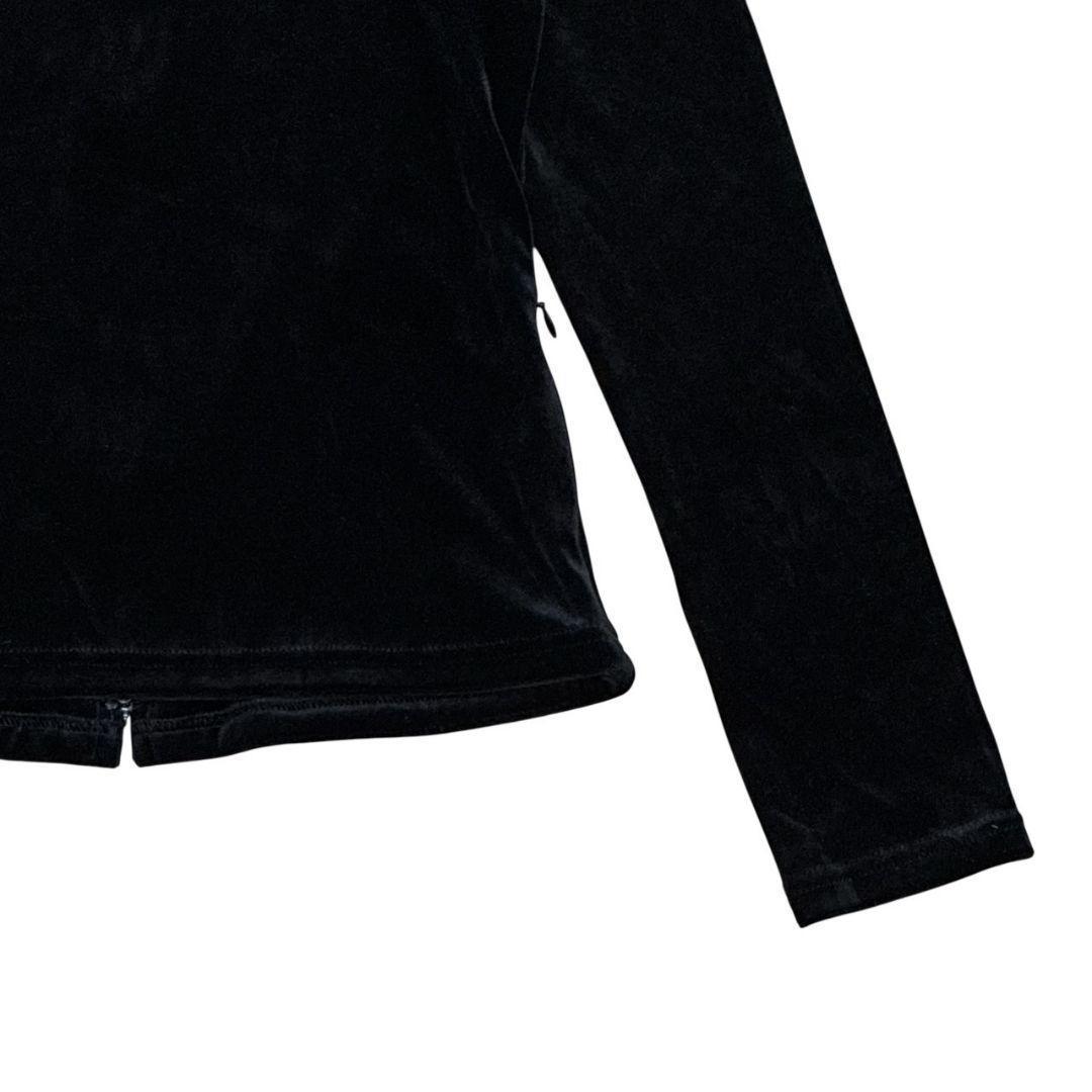 極美品✨FOXEY NEW YORK ベロア パーカー ロゴプレート 黒 38