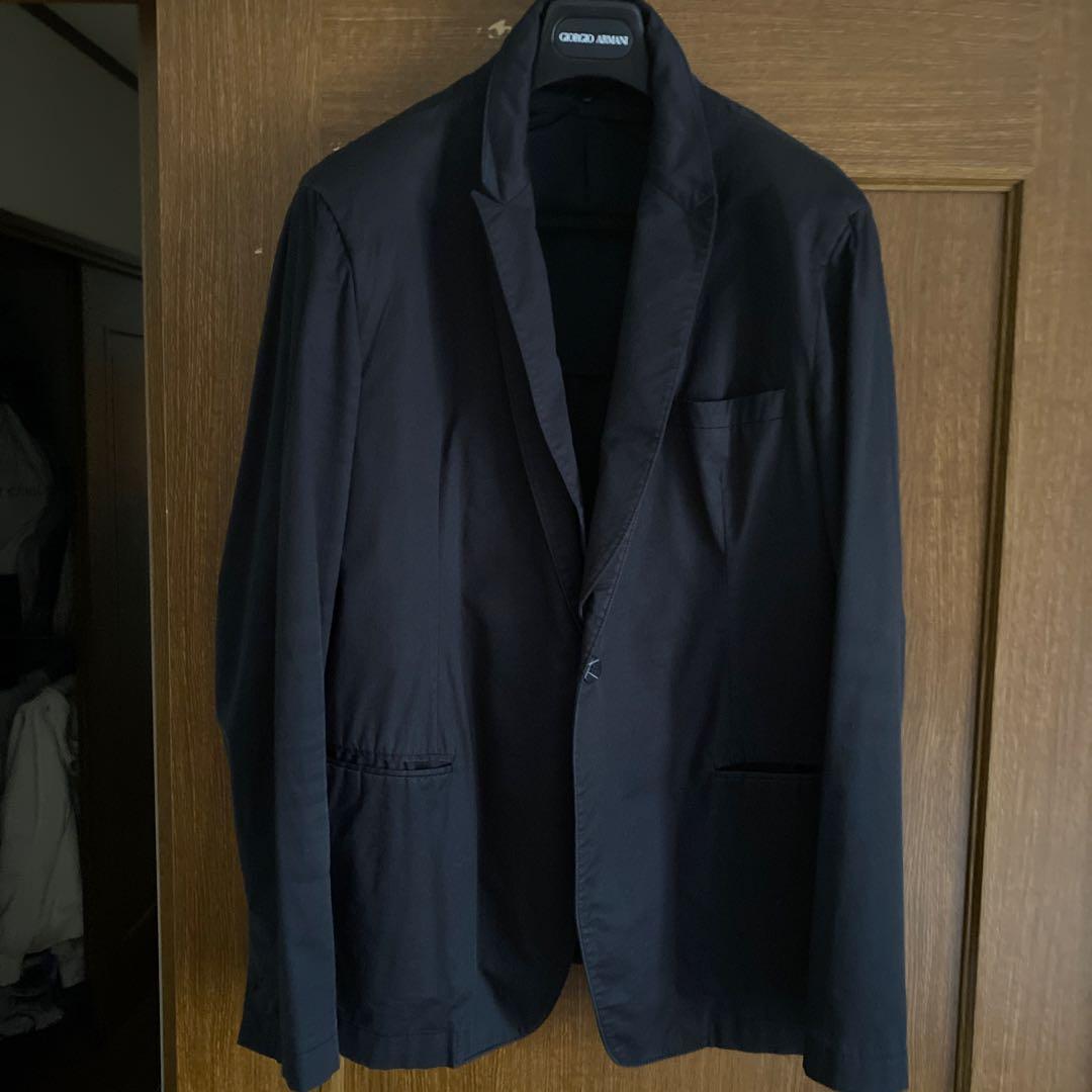 EMPORIO ARMANIツインラペル　ジャケット　黒　54