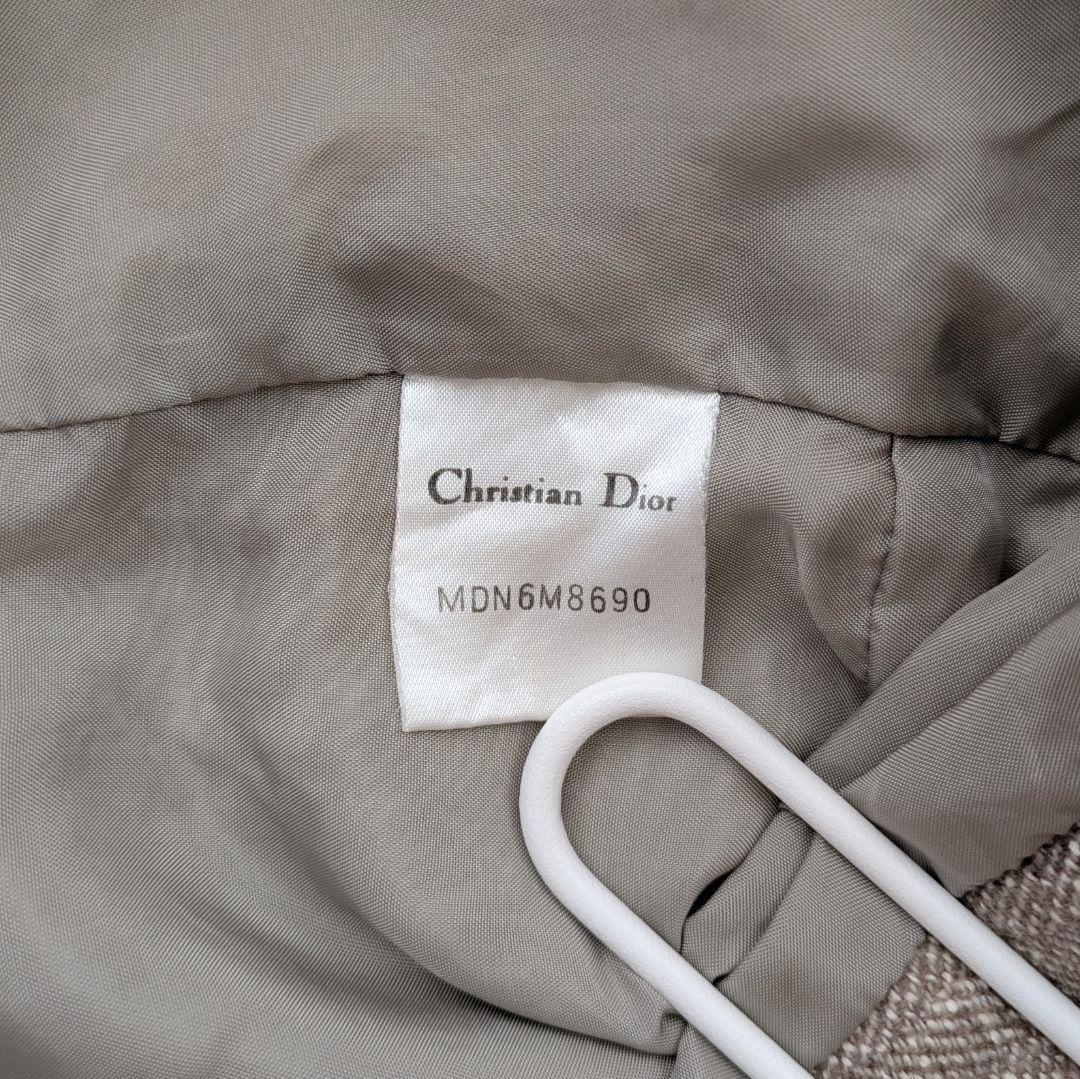 Christian Dior シルク混 ペプラム ツイードジャケット 7号