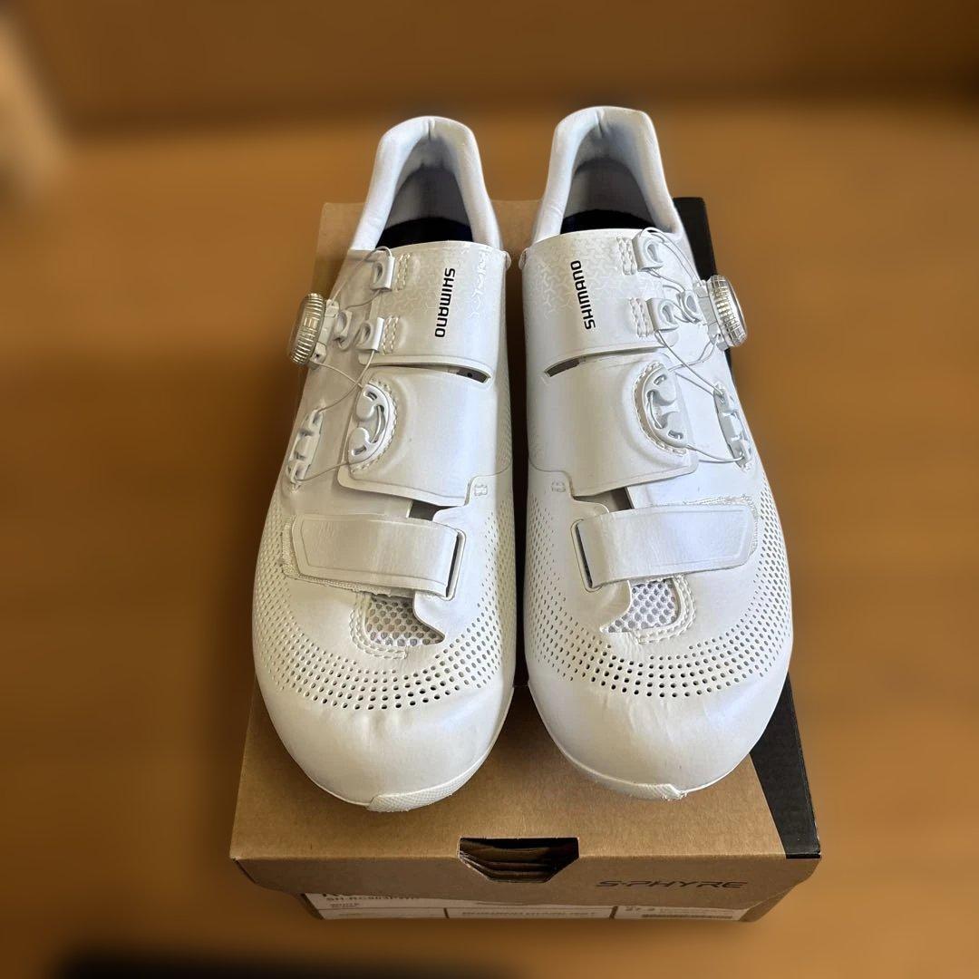最新シマノS-PHYRE RH-RC903PWRホワイト シューズ 43
