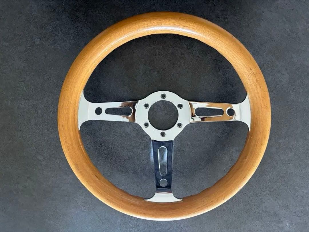 希少 当時物 小径 ウッドステアリング JDM 旧車 キャルルック USDM