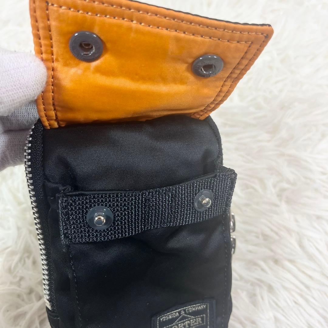 【美品】PORTER ポーター モバイルポーチ ミニポーチ タンカー