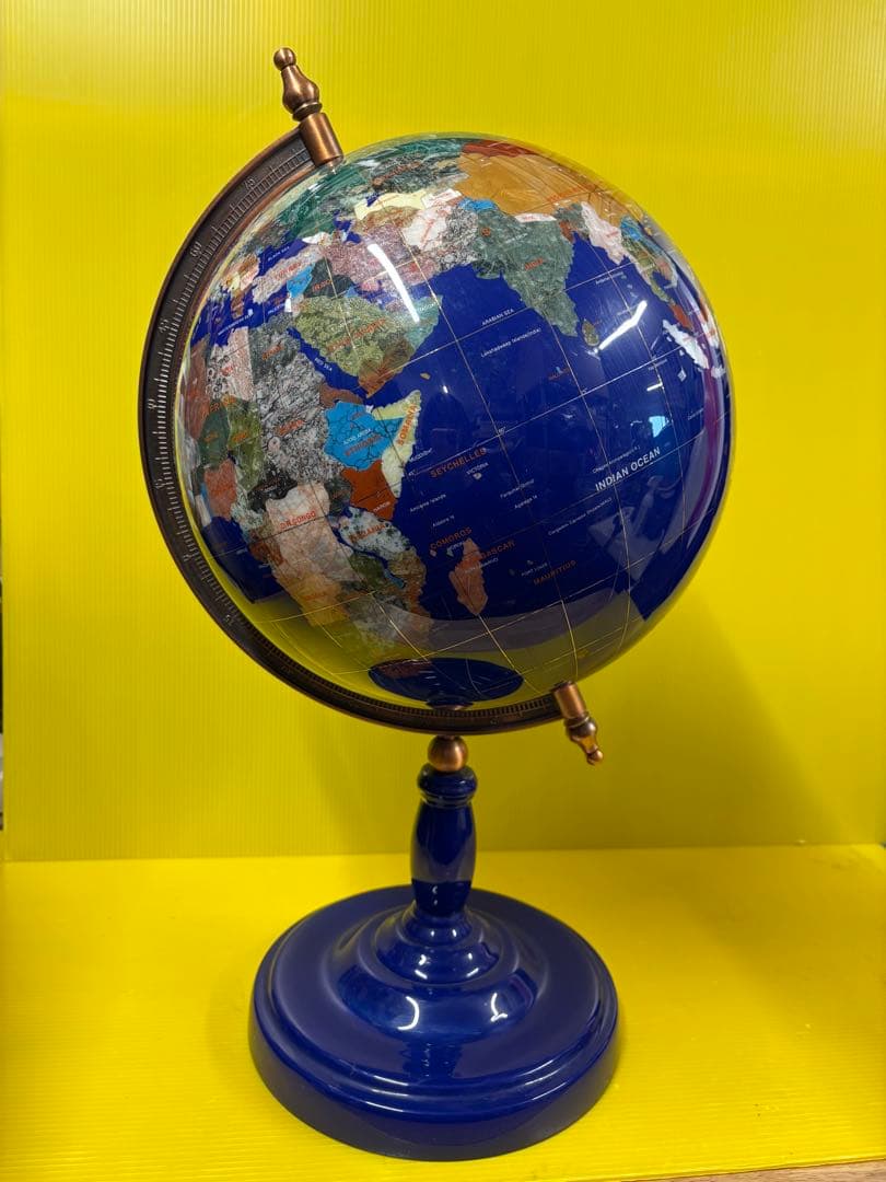 アンティーク ラピスラズリ天然石高級地球儀✨【ガハハ本舗新春お宝特価市】✨