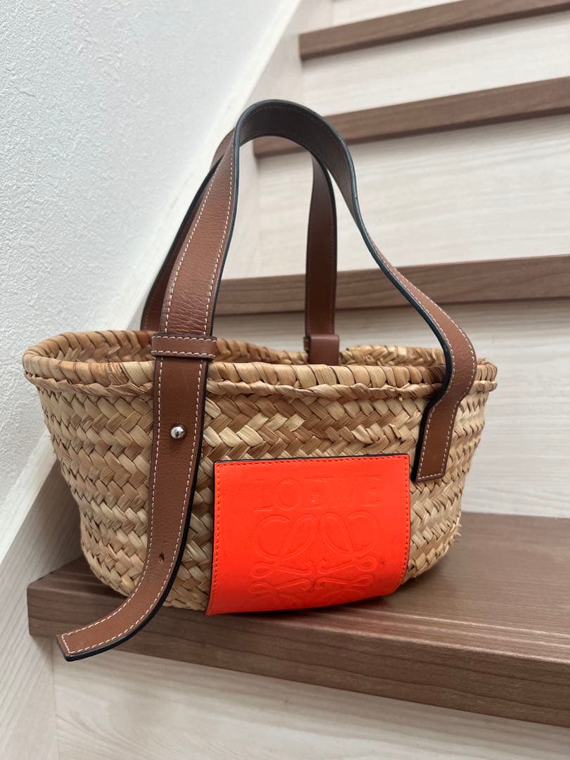 LOEWE ロエベ　カゴバッグ　かごバッグ　オレンジ