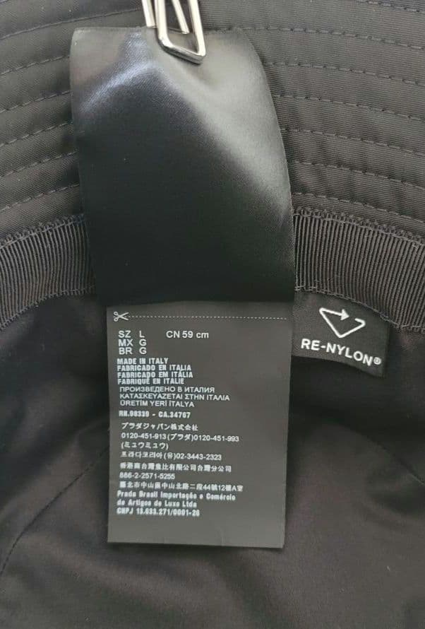 【美品】PRADA バケットハット RE-NYLON サイズ=L 59cm