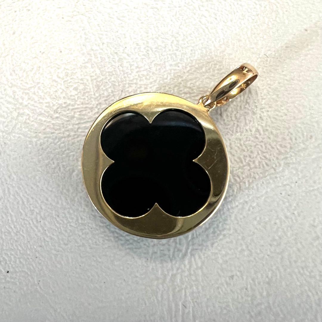 美品 K18 オニキス 18金 ペンダントヘッド 1.9g SN1884