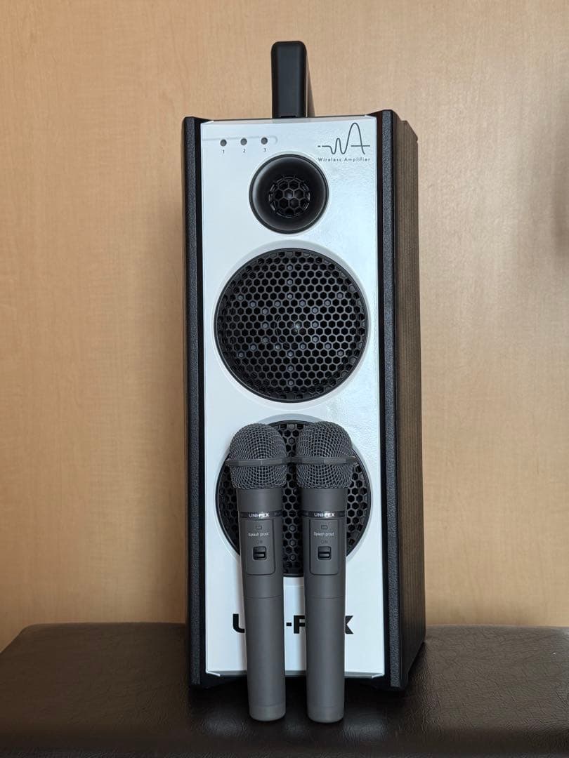 UNI-PEX ワイヤレススピーカー マイク2本付き