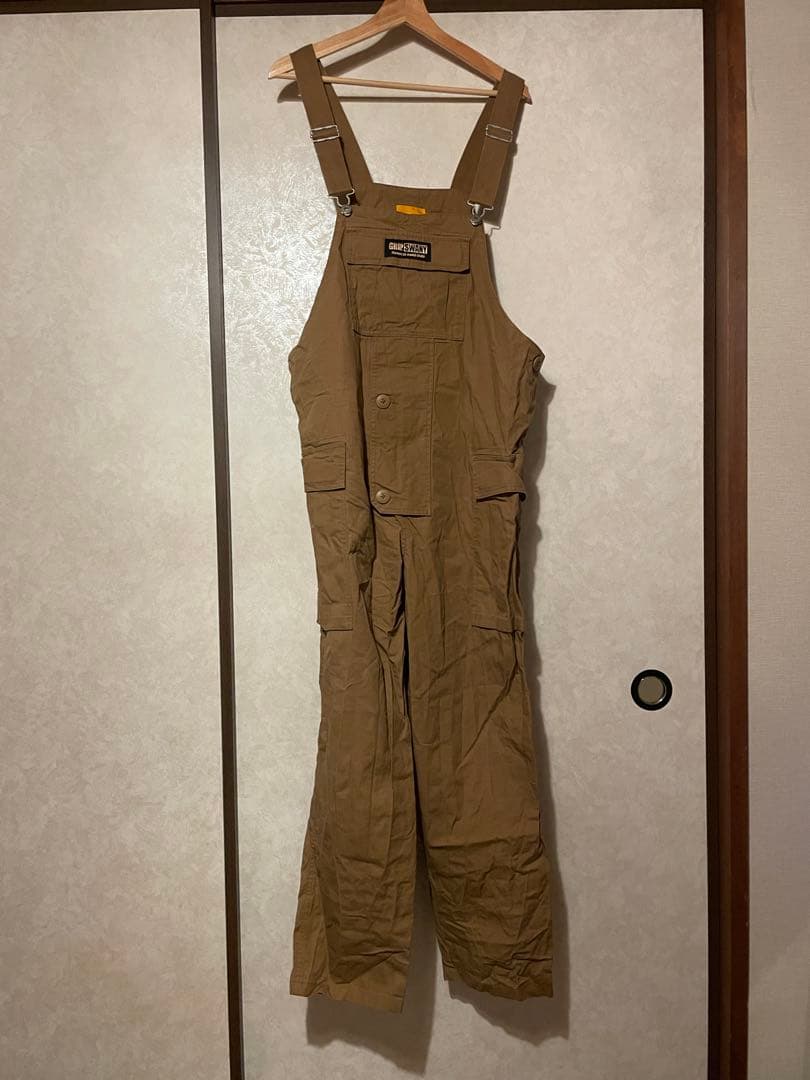 GRIP SWANY ブラウンオーバーオール Lサイズ