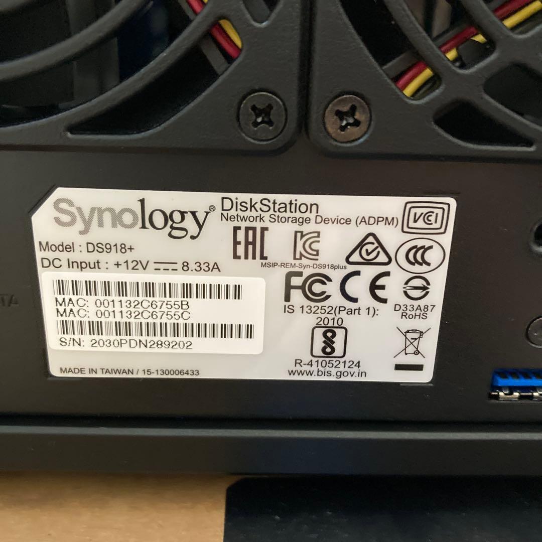 Synology DiskStation DS918+ 4ベイ オールインワン