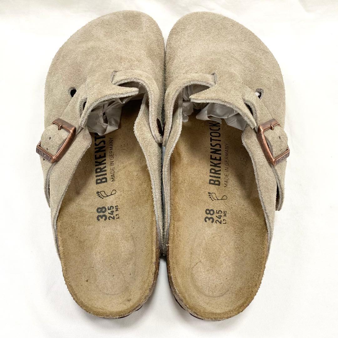 ほぼ未使用✨ BIRKENSTOCK ボストン スエード レザー トープ 38