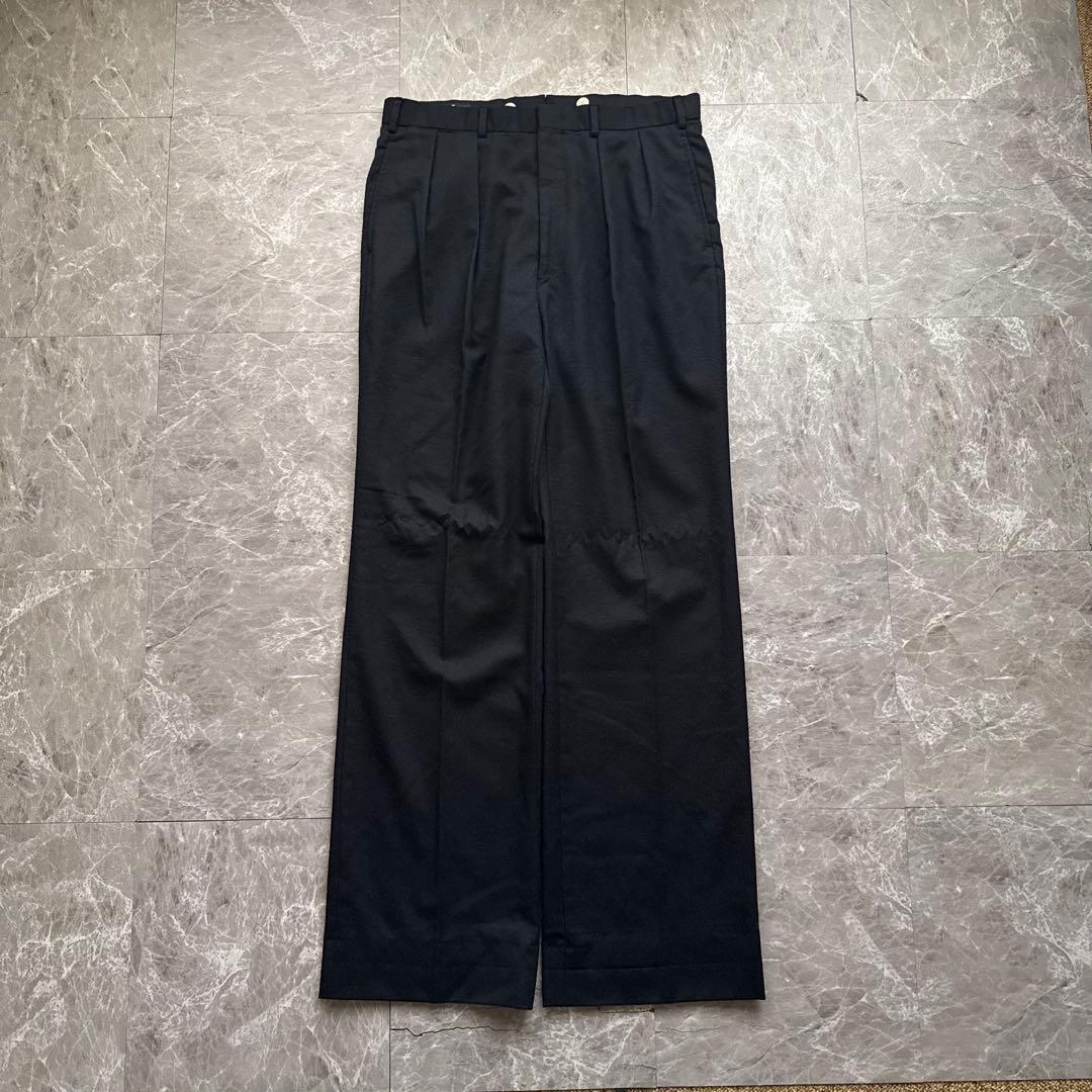 Polo by Ralph Lauren ウールスラックス　ツータック　ネイビー