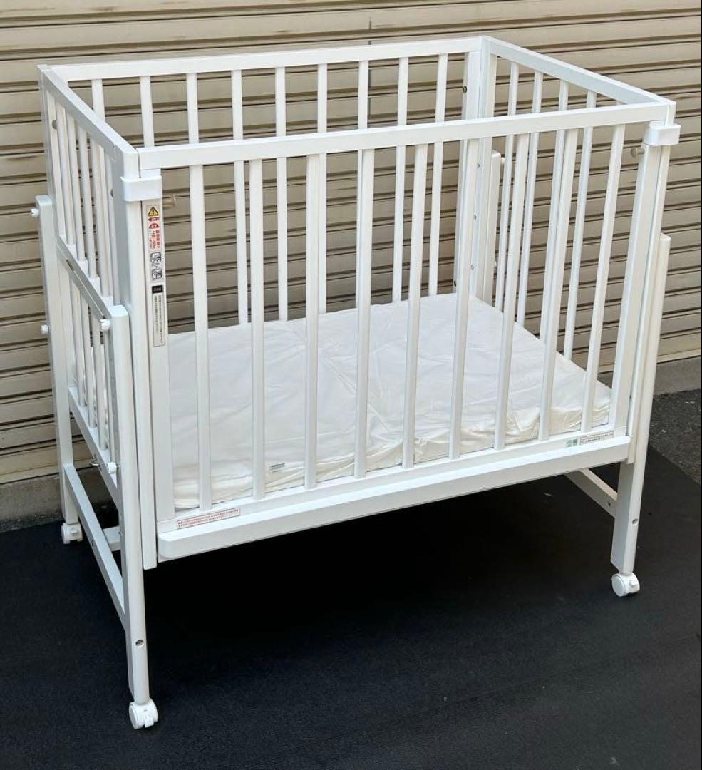 【引取・配達】大和屋　そいねーる　ミニベビーベッド　ホワイト　大阪・兵庫