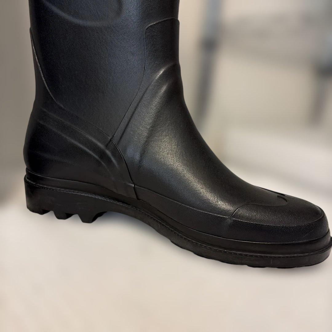 AIGLE 黒ロングブーツ 赤トップバンド 25.5~26.0