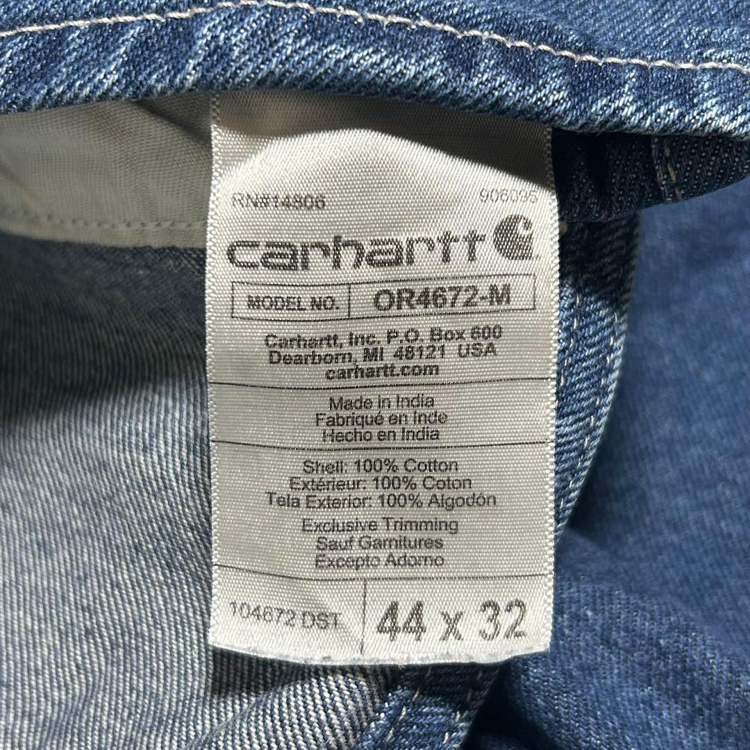 カーハートデニムオーバーオールC1081ペインターパンツ極太w44アメリカ古着