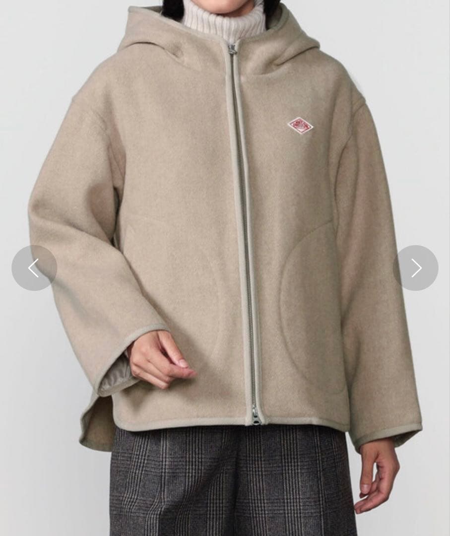 DANTON ウールライトパイルフードジャケット