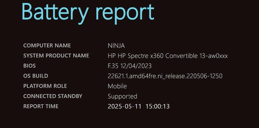 HP Spectre　x360−13−aw0023dx