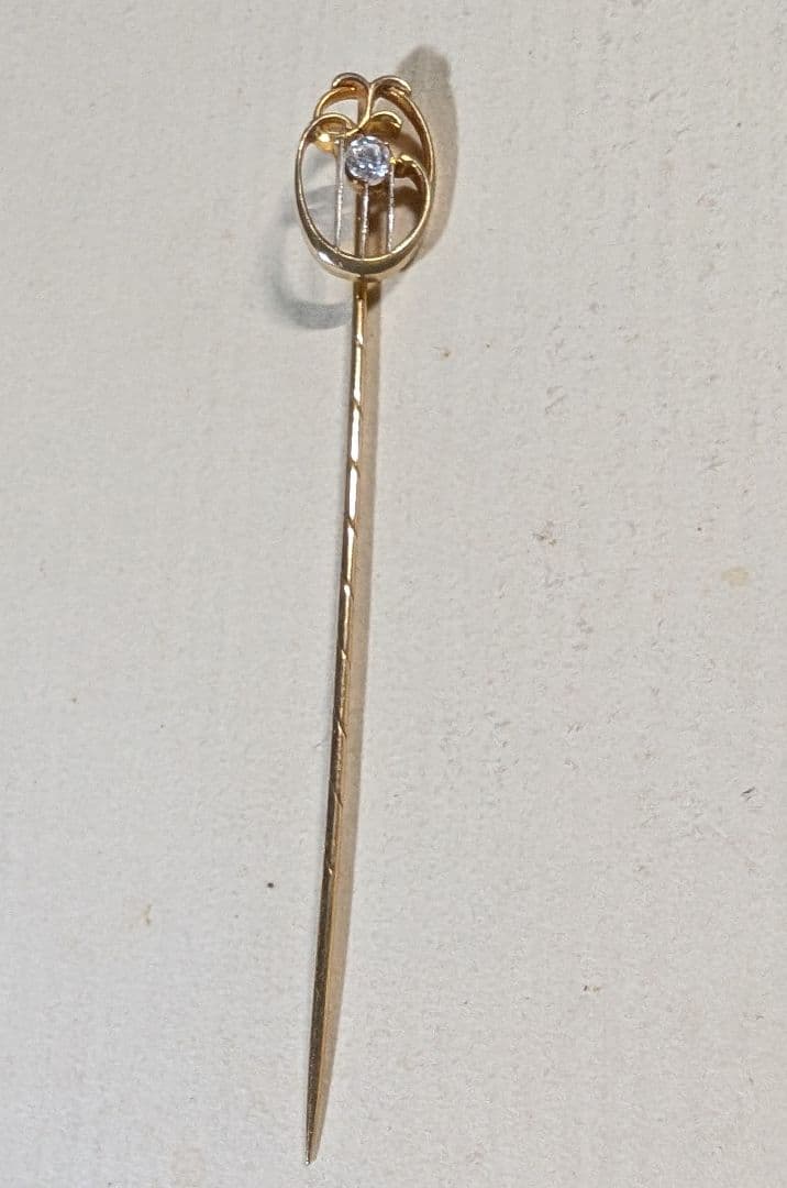 アンティーク、三越呉服店 ダイヤとK18の ネクタイピン