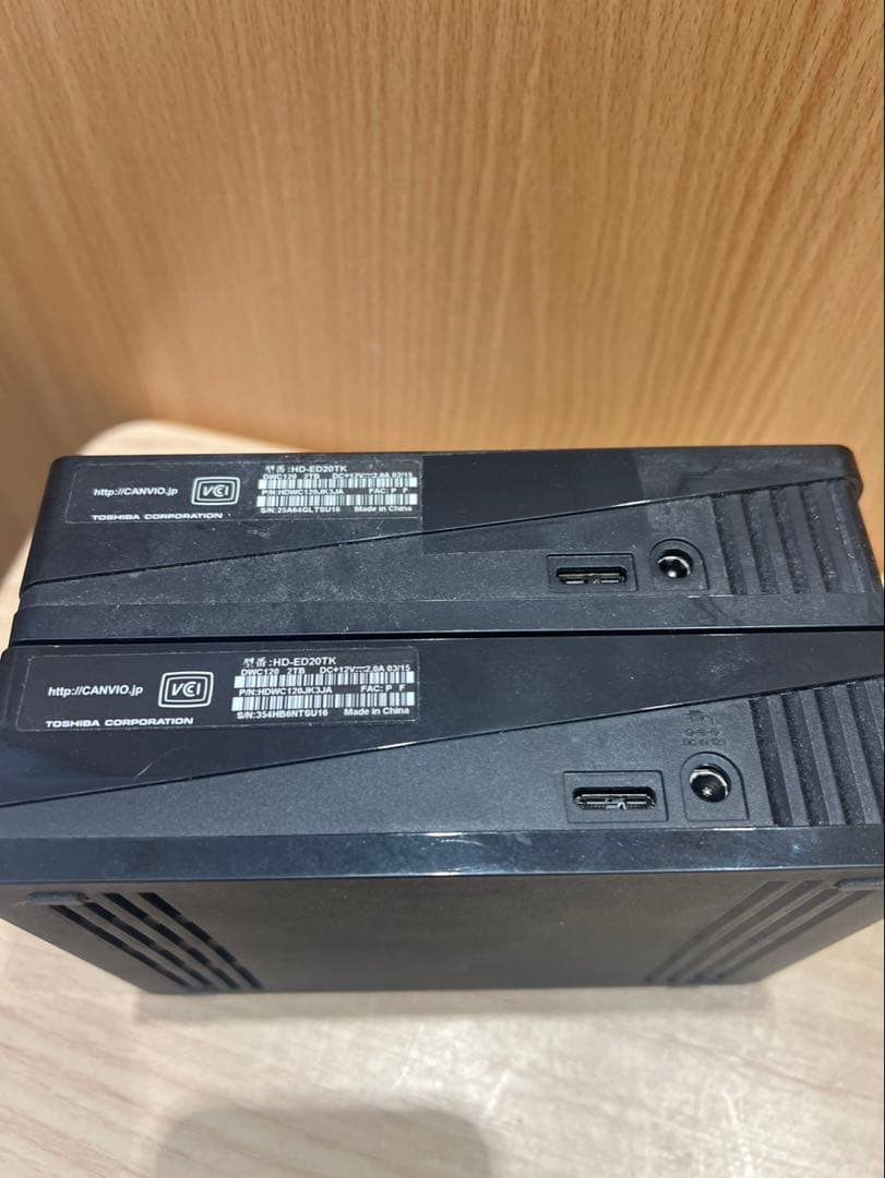 TOSHIBA HD-CA1.0 外付けHDD 2台セット