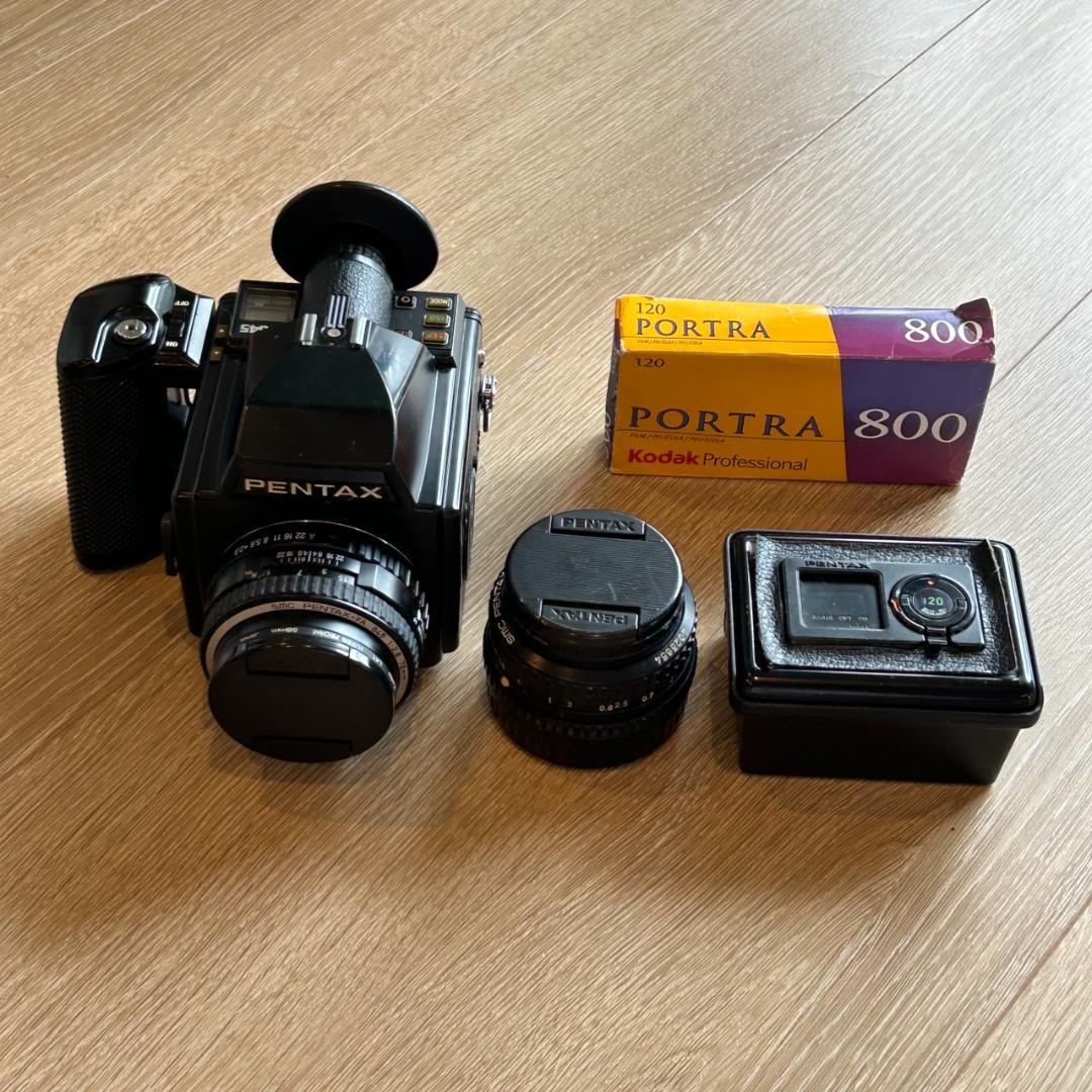 PENTAX645 中判カメラ SMC 75mm フィルム等おまけ付き