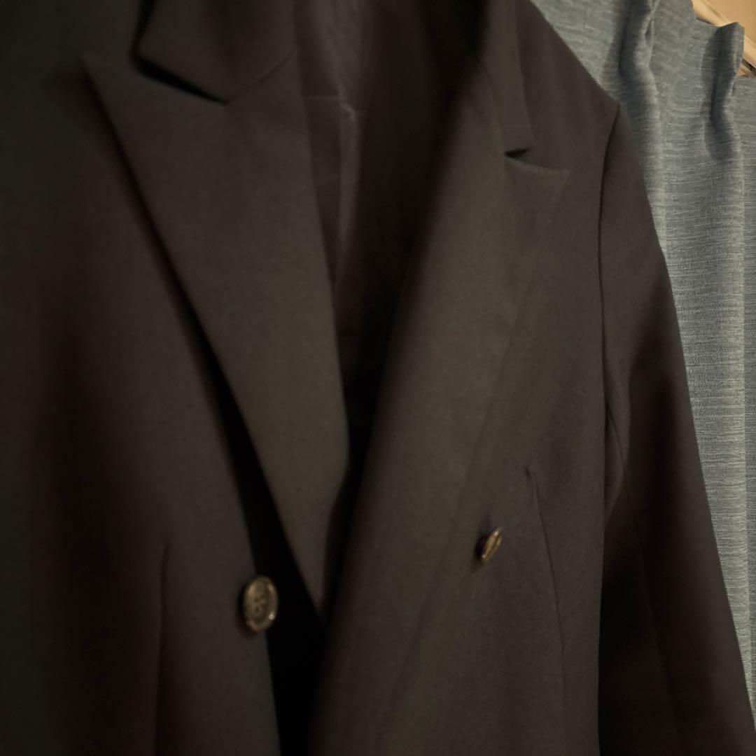 【美品】SUIT SELECT洗えるスーツセット ダブルジャケット&ワイドパンツ