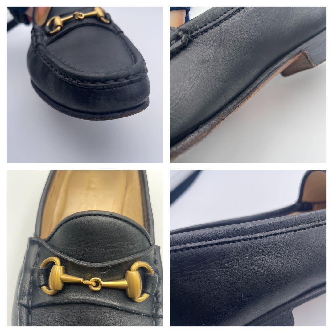 イタリア製✨グッチ GUCCI【22.5】ホースビットローファー/レザー/金具✨
