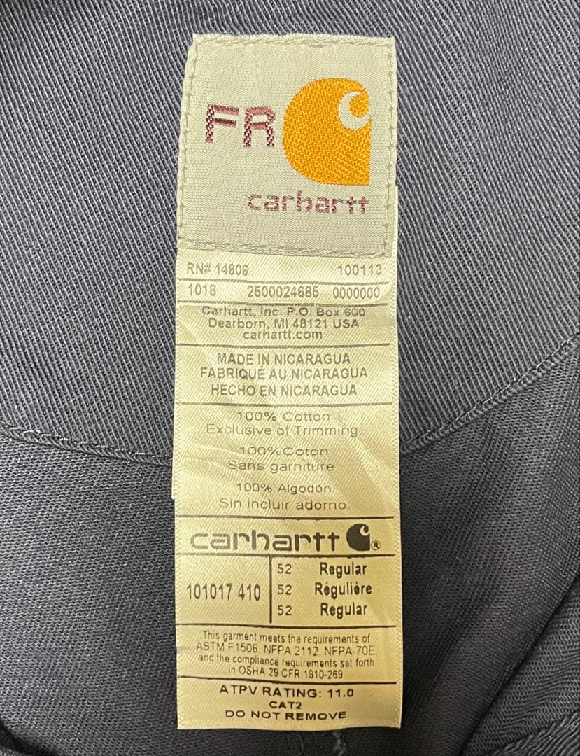 2018年 Carhartt FR オールインワン つなぎ ビッグサイズ