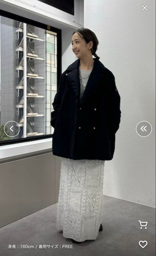 新品　タグ付き　ピュアルセシン　テーラード中綿ジャケット　②