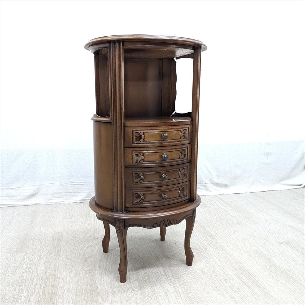 猫脚　コンソール　チェスト　キャビネット　引き出し　ドロワー　小物　花台　飾り台