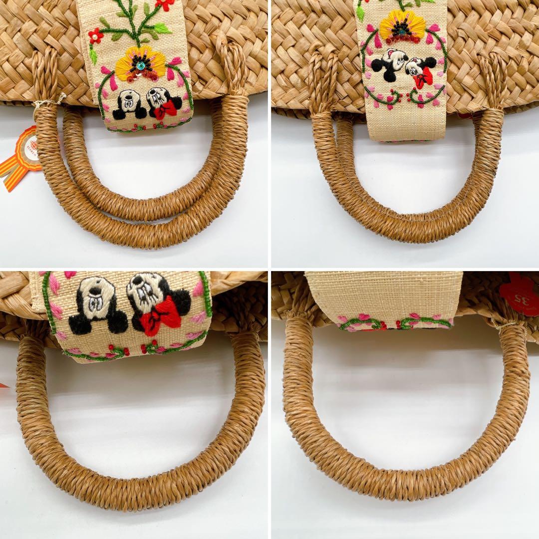 希少✨【ビームスボーイ】ディズニーコラボ カゴバッグ 刺繍ミッキーミニー35周年