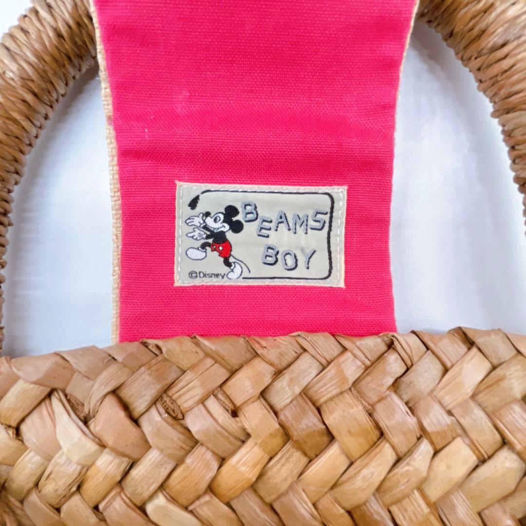 希少✨【ビームスボーイ】ディズニーコラボ カゴバッグ 刺繍ミッキーミニー35周年