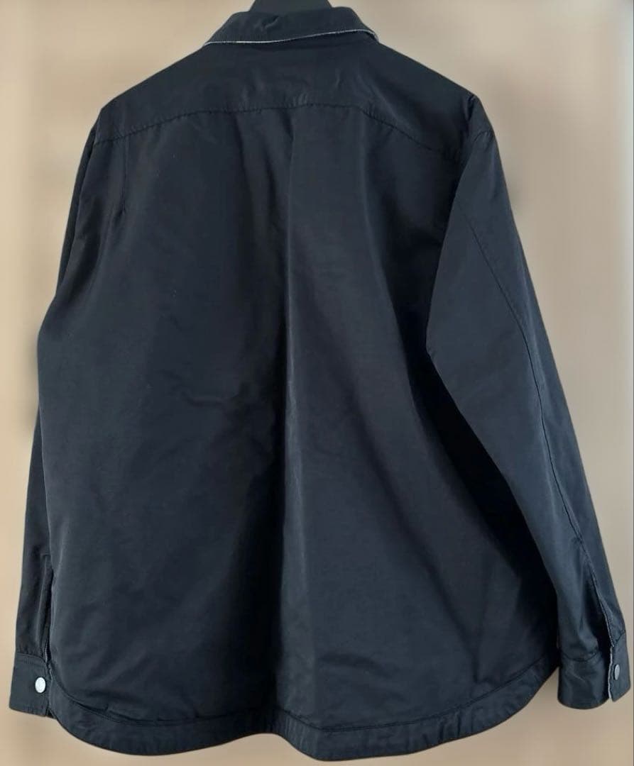 専用LACOSTEプレーンxバッファローチェックリバーシブルシャツアウターサイズ