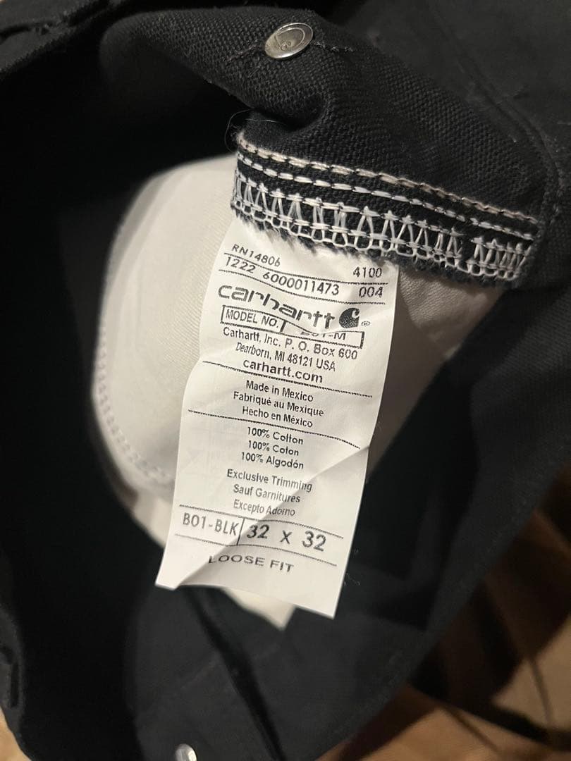 ブラック ワークパンツ ポケット付き