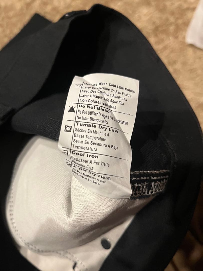 ブラック ワークパンツ ポケット付き