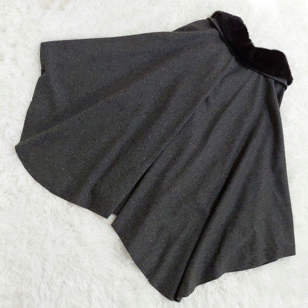 未使用級✨hiromichi nakano ポンチョ　着物コート　ケープ　ファー