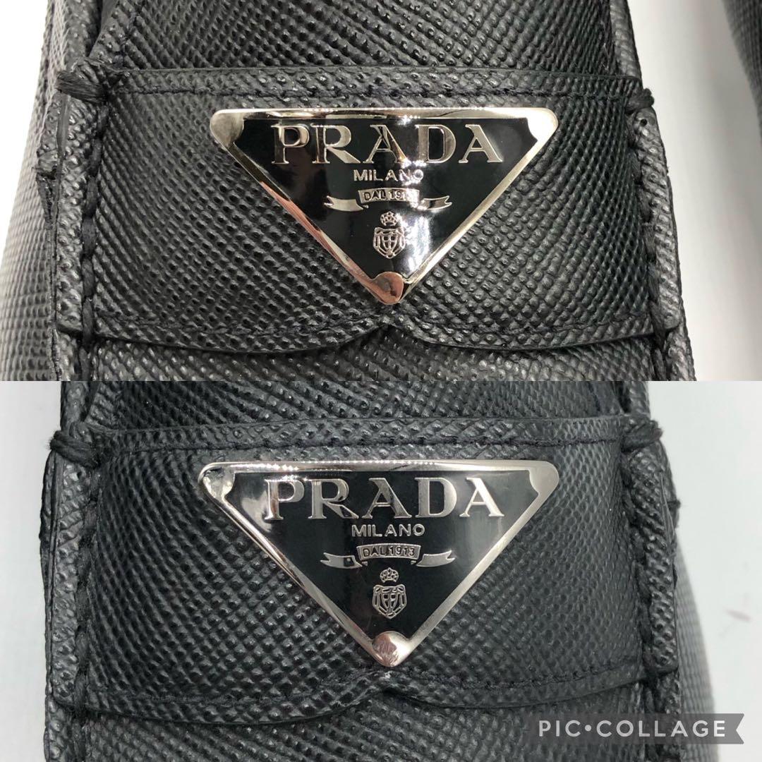 美品✨PRADA プラダ ドライビングシューズ 三角ロゴ サフィアーノレザー　6